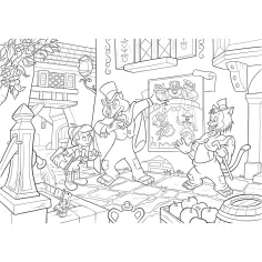 Disney Pinokio 2 u 1 maxi slagalica od 35 dijelova i bojanka 70x50 cm - Lisciani slika 2