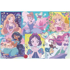 Disney Princeze – Manga čarolija 2 u 1, puzzle od 250 dijelova i bojanka 50x35 cm – Lisciani slika 3