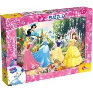 Disney Princeze - Čarolija bajkovitog vrta 2 u 1 puzzle od 60 dijelova i bojanka 50x35 cm - Lisciani