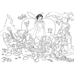 Disney Snjeguljica 2-u-1 maxi slagalica od 24 dijela i bojanka 70x50cm - Lisciani slika 2