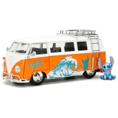 Disney Stitch – 1961 Volkswagen kombi s figuricom Stitcha, autić 1/24 - Jada Toys slika 2