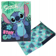 Disney Stitch Stay Cool mapa s gumicom, veličine A4