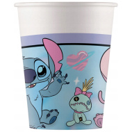 Disney Stitch i Angel papirnate čaše, set od 8 kom, 200 ml
