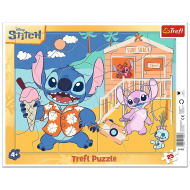 Disney Stitch na plaži 25-dijelni puzzle s okvirom - Trefl