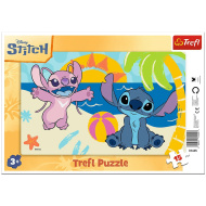 Disney Stitch plažna avantura 15-dijelna okvirna slagalica - Trefl