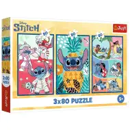 Disney: Stitchov svijet 3x80 komada puzzle - Trefl
