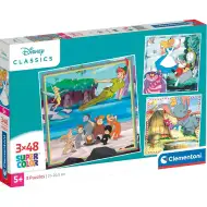 Disney klasične crtane serije 3x48 komada Supercolor puzzle - Clementoni