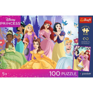 Disney princeze 100-dijelna UFT slagalica s plakatom - Trefl
