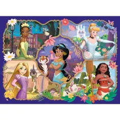 Disney princeze i njihove životinje 2 u 1, eko mini slagalica od 24 dijela i bojanka 35x25 cm - Lisciani slika 2