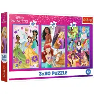 Disney+princeze+prijateljice+3x80+komada+puzzle+-+Trefl