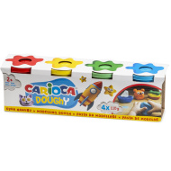 Doughy set za modeliranje plastelina u posudama 4 x 110 g - Carioca