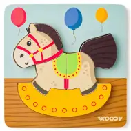 Drvena ljuljačka konj 5-dijelna dječja slagalica - Woodyland