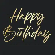 Elegantne papirnate salvete s natpisom "Sretan rođendan" – 2-slojne, 33x33 cm, 20 komada