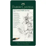 Faber-Castell: Castell 9000 grafitna olovka set od 12 komada u metalnoj kutiji