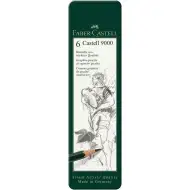 Faber-Castell: Castell 9000 grafitna olovka set od 6 komada u metalnoj kutiji