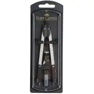 Faber-Castell: Komplet šestar s brzom regulacijom – 3 dijela, srebrne boje, s univerzalnim adapterom