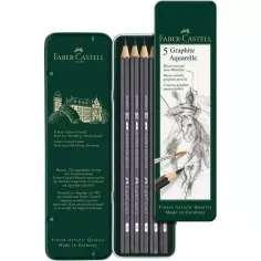Faber-Castell: Set akvarelnih grafitnih olovaka u metalnoj kutiji, 5 komada slika 2