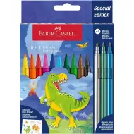 Faber-Castell: Set flomastera s dinosaurima, 10+3 komada