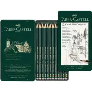 Faber-Castell: Set grafitnih olovaka 9000 Design u metalnoj kutiji, 12 komada