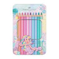 Faber-Castell: Sparkle Jumbo trokutaste pastelne bojice, set od 10 kom u metalnoj kutiji