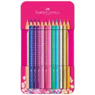 Faber-Castell: Sparkle set od 12 šarenih olovaka u metalnoj poklon kutiji