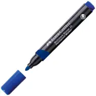 Faber-Castell: trajni marker plave boje s alkoholnom tintom, zaobljenim vrhom