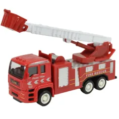 Fire Rescue Team: 4 komada metalni set vatrogasnih kamiona slika 8