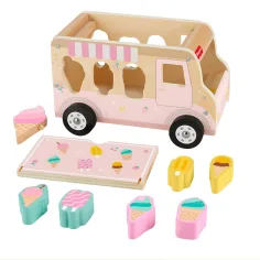 Fisher-Price: Drveni sladoledni kamion za sortiranje oblika - Mattel slika 2