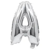 Folija balon u obliku slova srebrne boje – slovo A 32 cm
