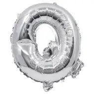 Folija balon u obliku slova srebrne boje – slovo Q 32 cm