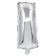 Folija balon u obliku slova u srebrnoj boji – slovo I 32 cm
