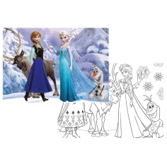 Frozen 2 u 1 108-dijelna slagalica i bojanka 70x50 cm - Lisciani slika 2