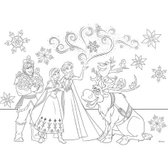 Frozen 2 u 1 maxi puzzle od 24 dijela i bojanka 70x50 cm - Lisciani slika 2
