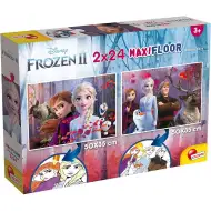 Frozen 2 u 1 maxi slagalica 2x24 dijelova i bojanka 50x35 cm - Lisciani