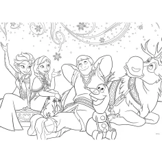 Frozen 2 u 1, puzzle sa 24 dijela i bojanka 50x35 cm - Lisciani slika 3