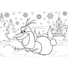 Frozen 2 u jednom maxi slagalica od 35 dijelova i bojanka 70x50 cm - Lisciani slika 2