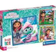 Gabi kućica za lutke: Gabijeve aktivnosti 3x48 komada Supercolor puzzle - Clementoni