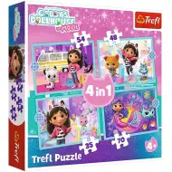 Gabina kućica za lutke 4 u 1, puzzle od 35-48-54-70 dijelova - Trefl