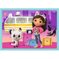 Gabina kućica za lutke 4 u 1, puzzle od 35-48-54-70 dijelova - Trefl slika 4