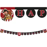 Gusarska rođendanska zastava s natpisom "Sretan rođendan"