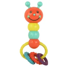 Gusjeničasti šareni beba zvečka i grickalica 18cm slika 2
