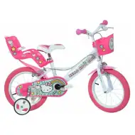 Hello Kitty ružičasto-bijeli dječji bicikl veličine 16 - Dino Bikes bicikl
