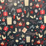 Holly Christmas omot za poklone 200x70 cm