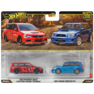 Hot Wheels: Deluxe 2005 Mitsubishi Lancer Evolution IX Wagon i 2004 Subaru Forester STI, set od 2 autića 1/64 - Mattel
