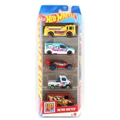 Hot Wheels Metro Sketch set od 5 autića 1/64 – Mattel slika 1
