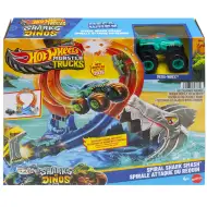 Hot Wheels Monster Trucks: Spiral Shark Smash set staza s vozilom Mega-Wrex – Mattel