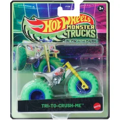 Hot Wheels Monster Trucks: Try-To-Crush-Me autić koji svijetli u mraku 1/64 - Mattel