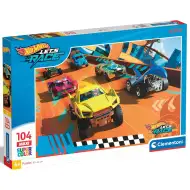 Hot Wheels utrka s 104-dijelnom maxi supercolor slagalicom - Clementoni