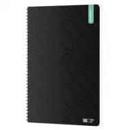 ICO: Student Premium Black Spiralna Bilježnica A/4 bez crta, 100 listova