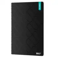 ICO: Studentska Premium Black spiralna bilježnica A/4 karirani, 100 listova